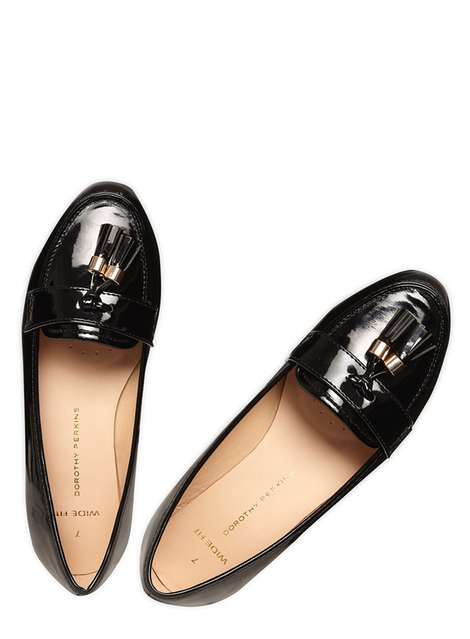 wide fit Black 'Wipa' Tassel Loafer shoes